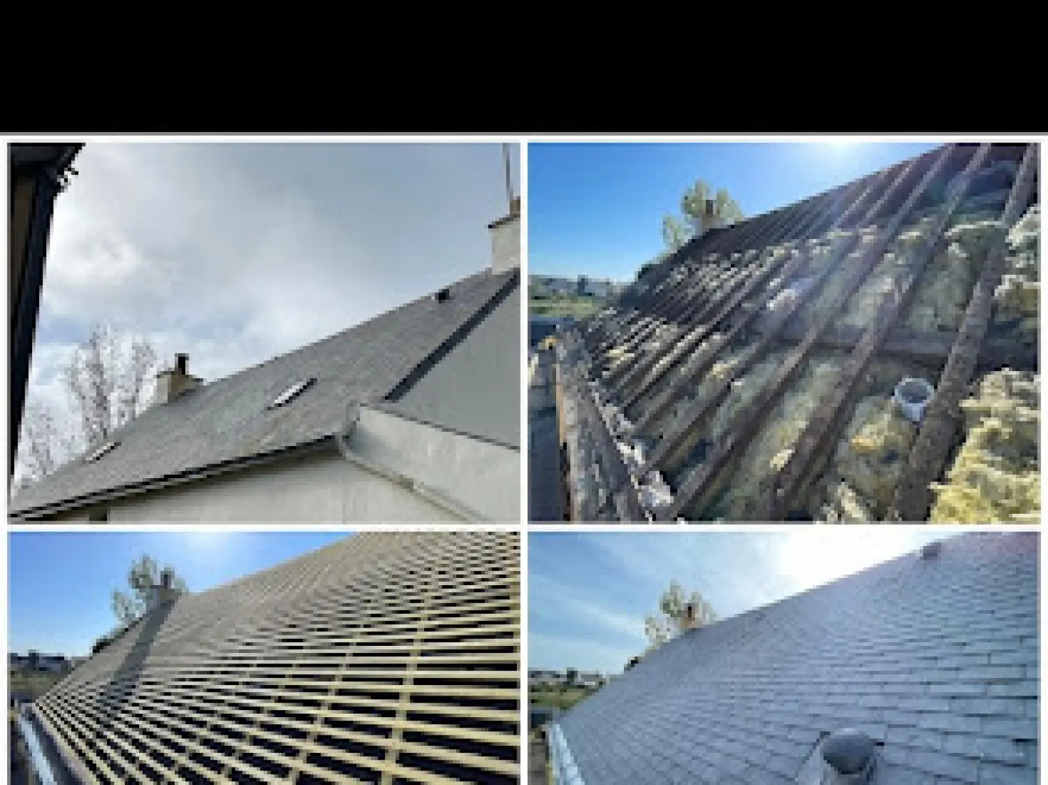 Chantiers de rénovation : charpente, ardoise et faîtage